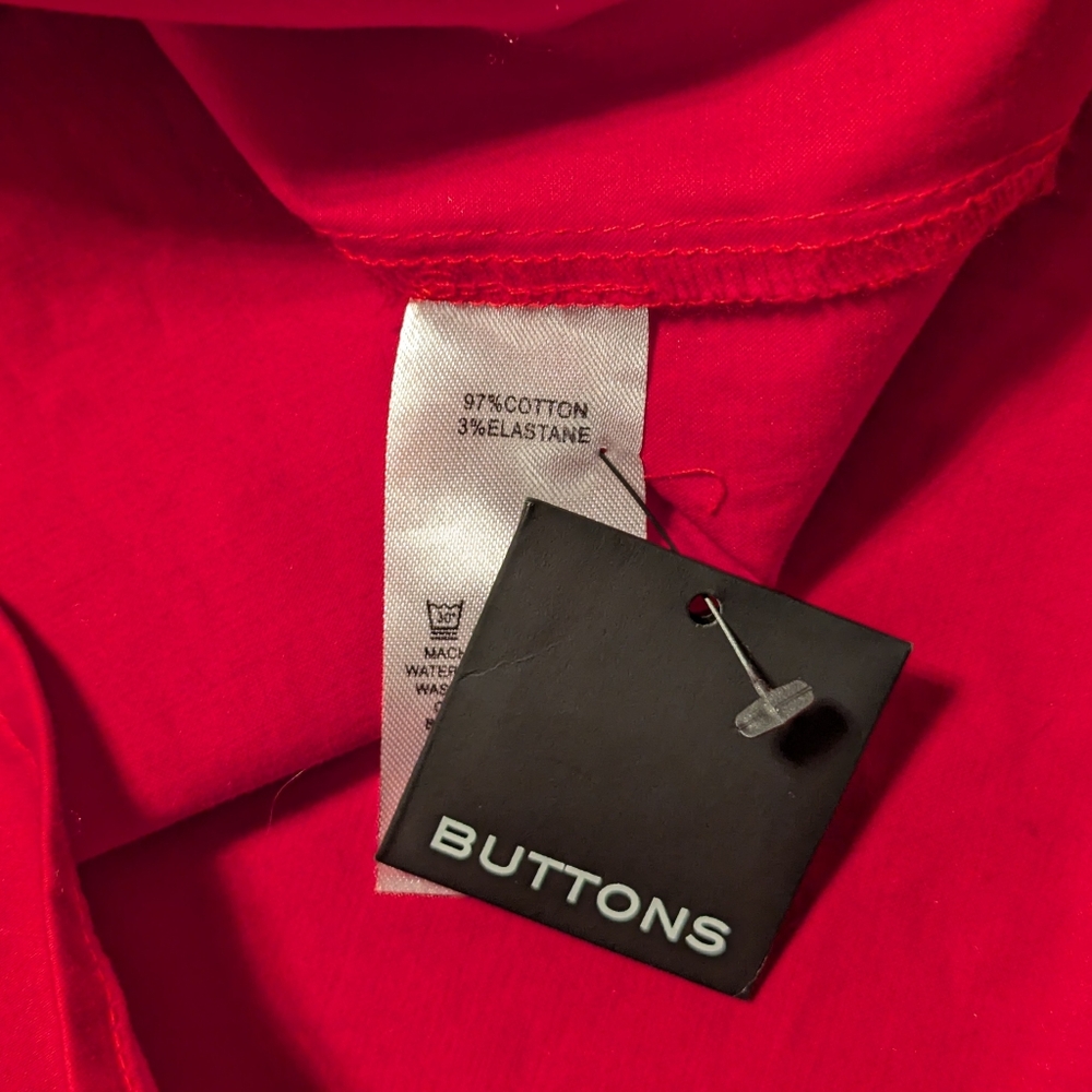 Vision 155 Red Long Sleeve Button-Up Shirt - Picture 6 of 6